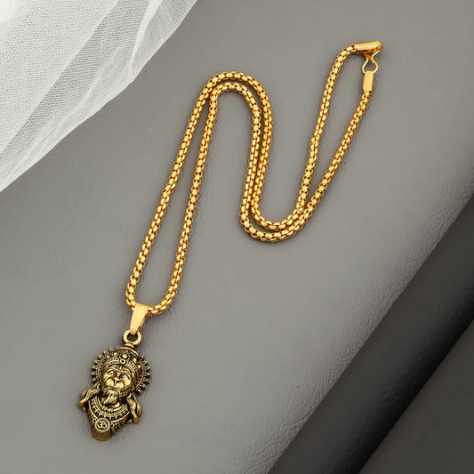 Lord Hanuman Pendant with Chain